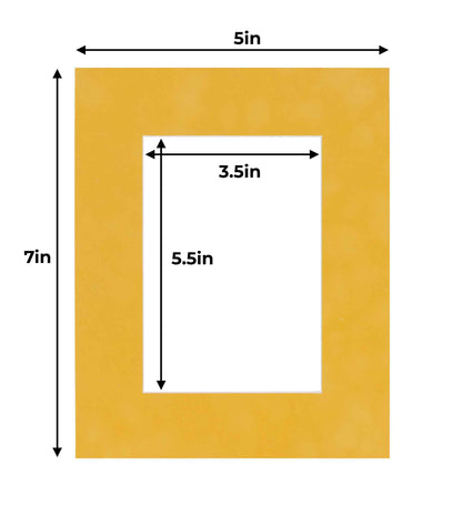 Pack of 10 Sunrise Yellow Suede Precut Acid-Free Matboards