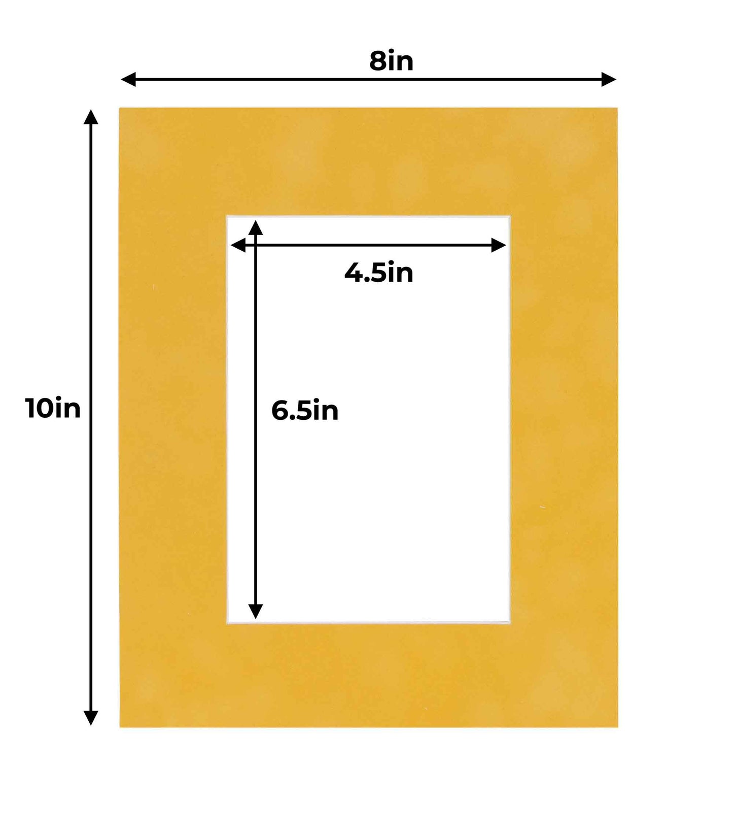 Pack of 10 Sunrise Yellow Suede Precut Acid-Free Matboards