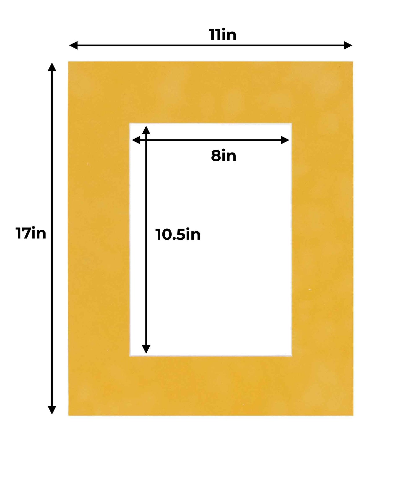 Pack of 10 Sunrise Yellow Suede Precut Acid-Free Matboards
