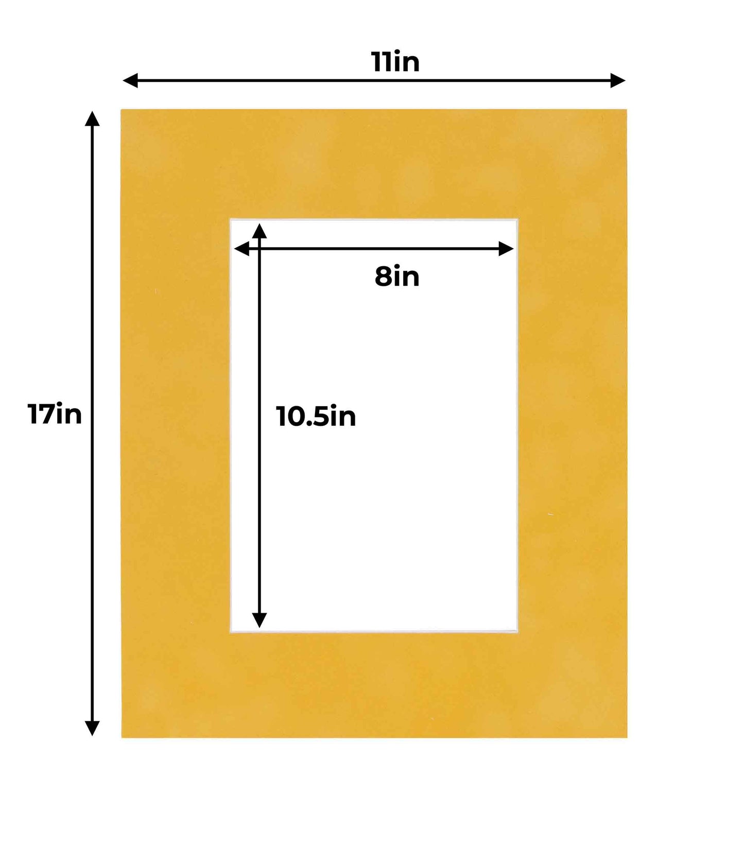 Sunrise Yellow Suede Precut Acid-Free Matboard Set with Clear Bag & Backing