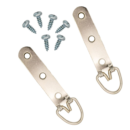 3-3/4" x 1" Zinc-Plated Heavy Duty D Ring Picture Hanger