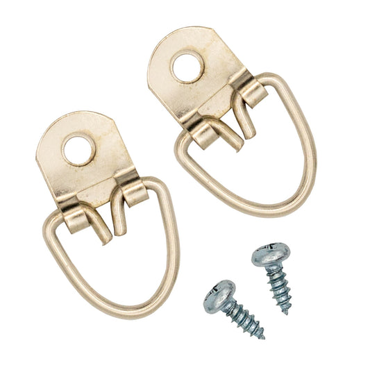 1-3/16" x 5/8" Zinc-Plated Heavy Duty D Ring Picture Hanger