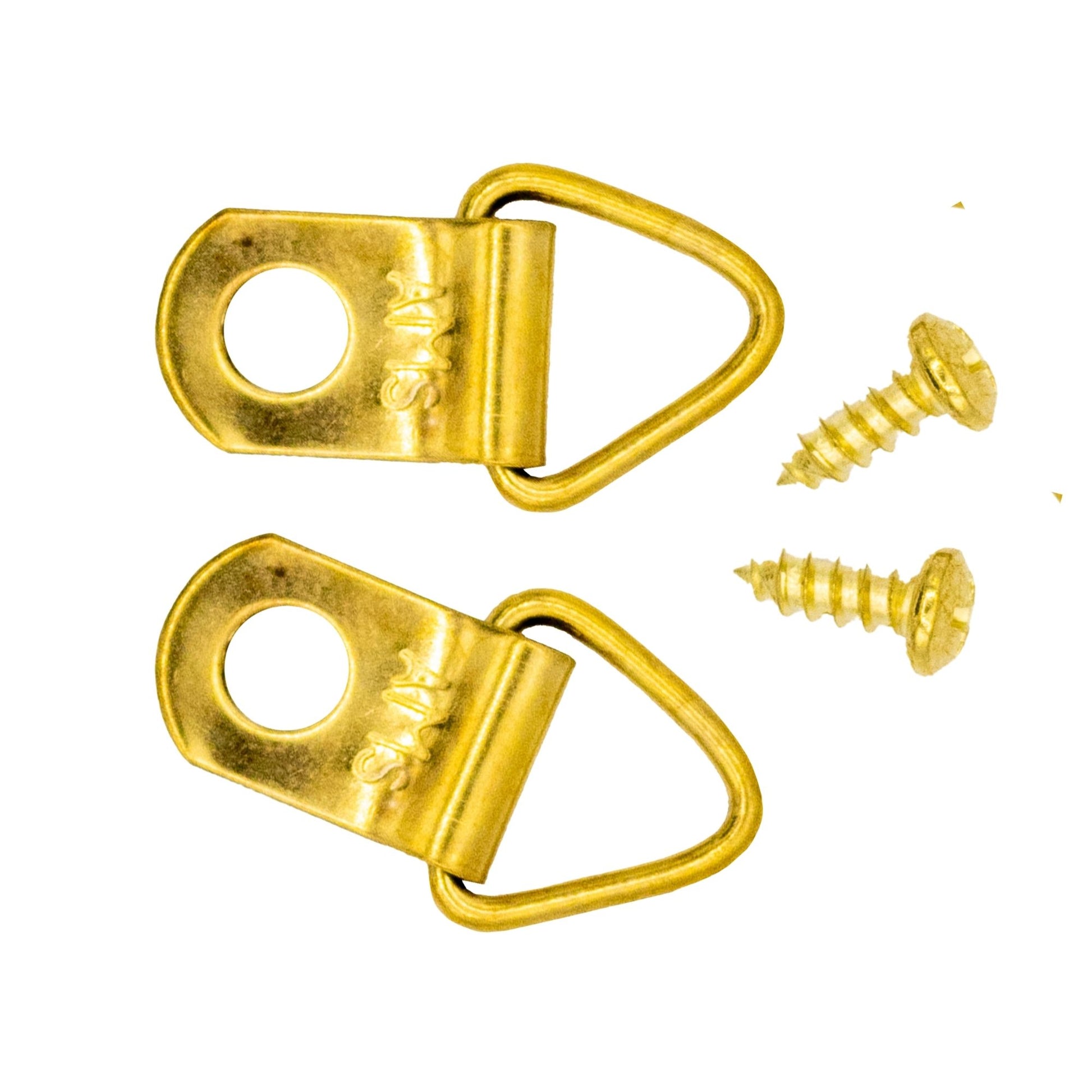 Small Triangle Brass-Plated Steel Picture Hangers