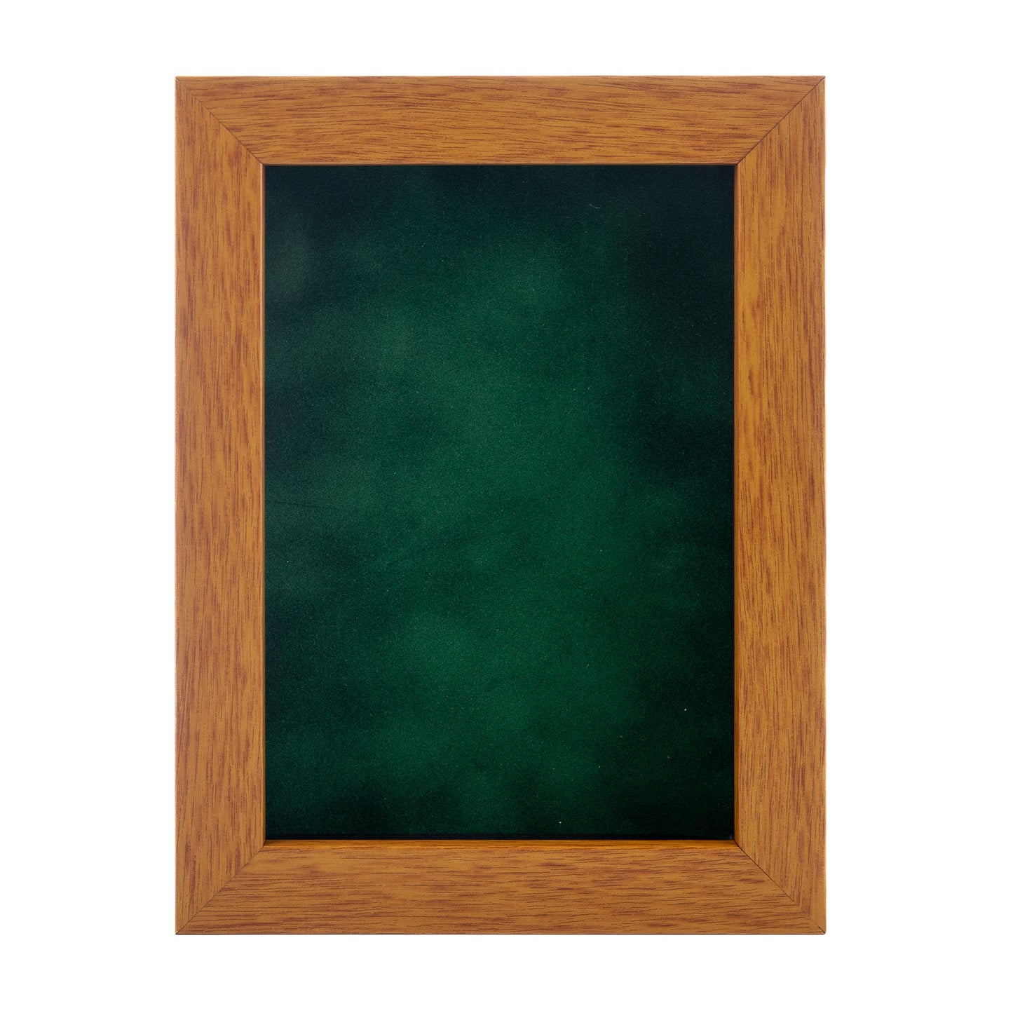 Honey Pecan Shadow Box Frame With Forest Green Acid-Free Suede Backing