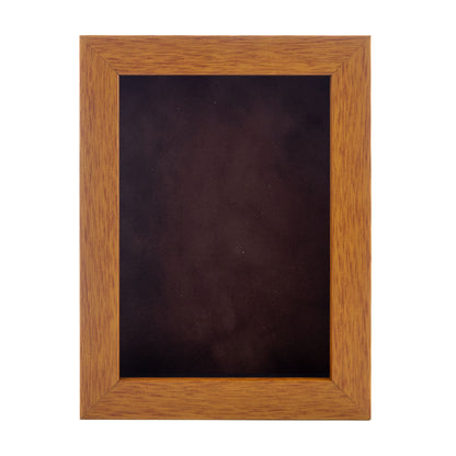 Honey Pecan Shadow Box Frame With Brown Acid-Free Suede Backing