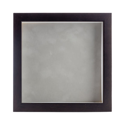 Walnut Shadow Box Frame With Light Grey Acid-Free Suede Backing