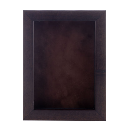 Walnut Shadow Box Frame With Brown Acid-Free Suede Backing