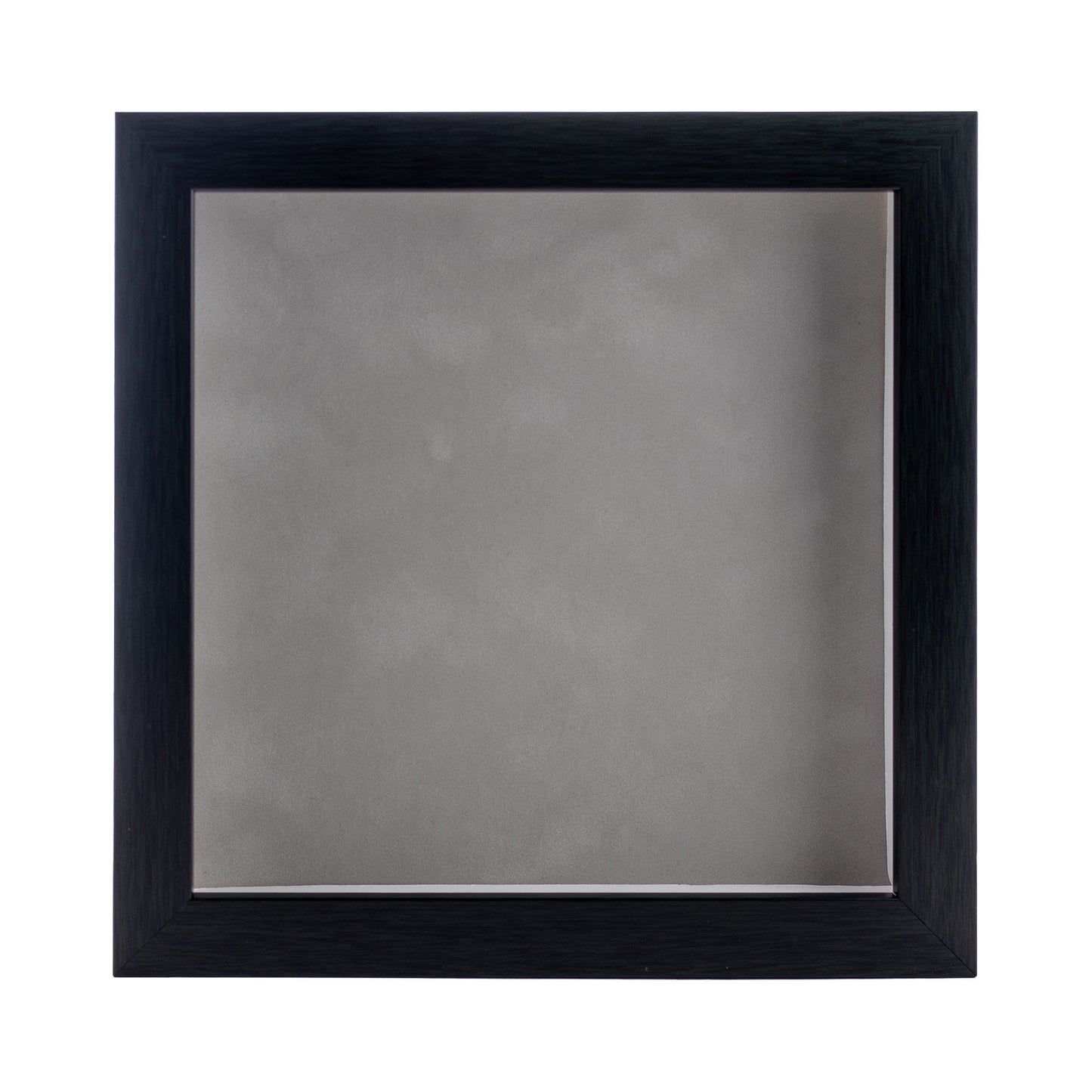 Charcoal Shadow Box Frame With Light Grey Acid-Free Suede Backing