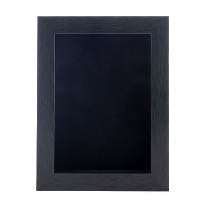 Charcoal Shadow Box Frame With Black Acid-Free Suede Backing