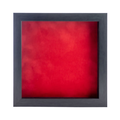 Charcoal Shadow Box Frame With Red Acid-Free Suede Backing