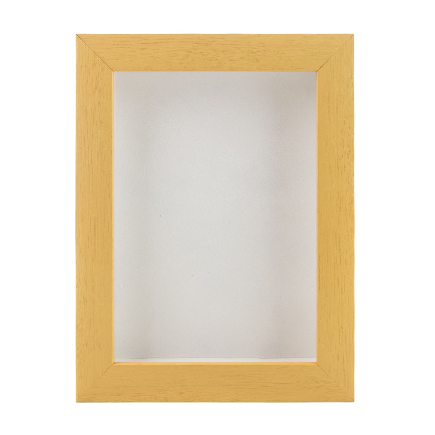 Natural Shadow Box Frame With White Acid-Free Suede Backing