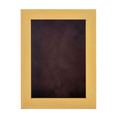 Natural Shadow Box Frame With Brown Acid-Free Suede Backing
