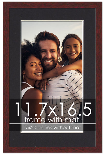 28x28 Frame with Mat - White 30x30 Frame Wood Made to Display Print or Poster Measuring 28 x 28 Inches with White Photo Mat