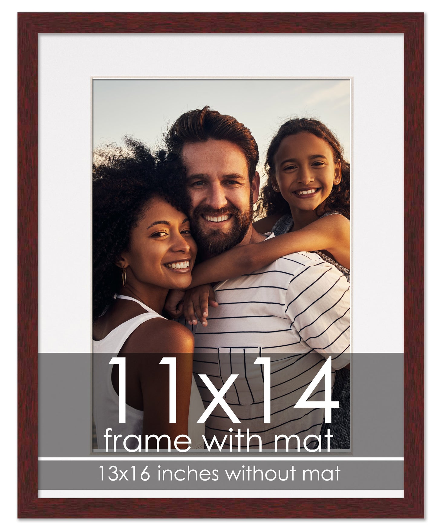 Brown Frame with White Mat