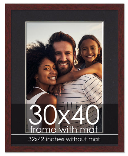 Black Wood 30x40 Picture Frame 30 x 40 Frame Poster
