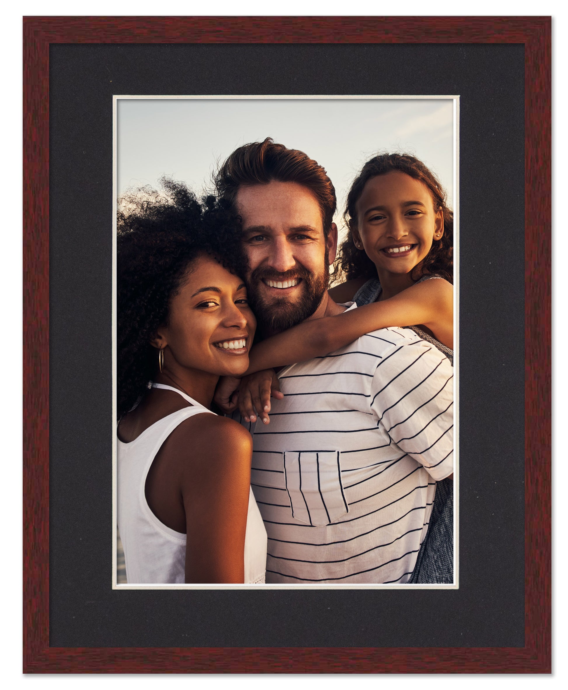 1 Pack 20x20 Frame Black, Display Pictures 16x16 With Mat or 20x20