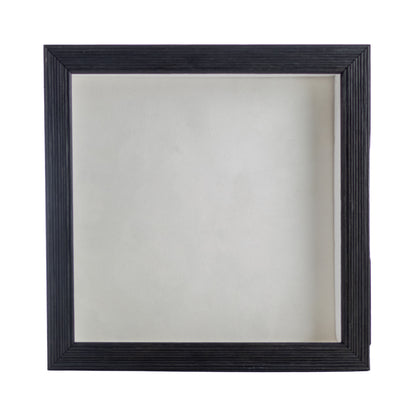 Distressed Black Shadow Box Frame With White Acid-Free Suede Backing
