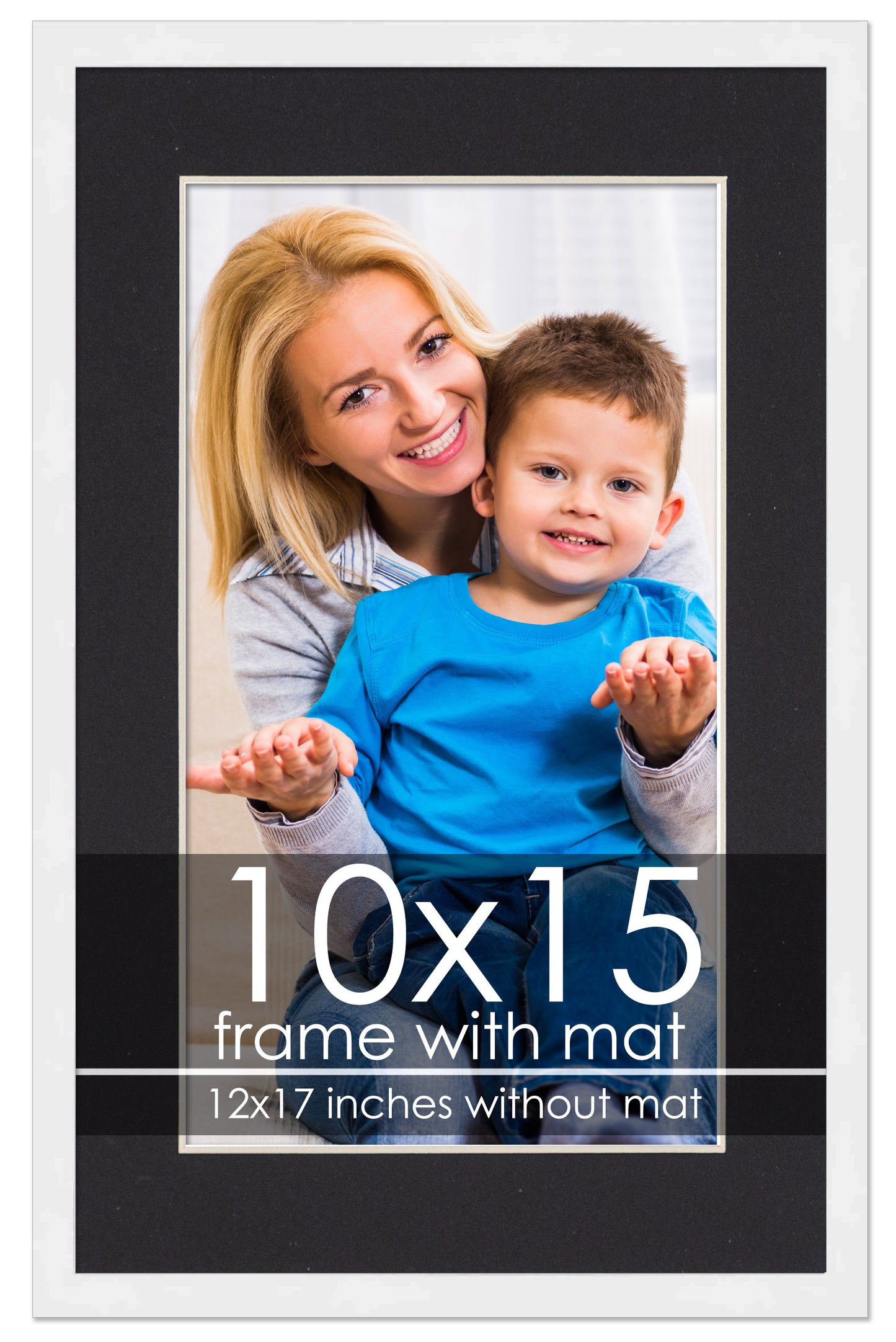 White Frame with Black Mat