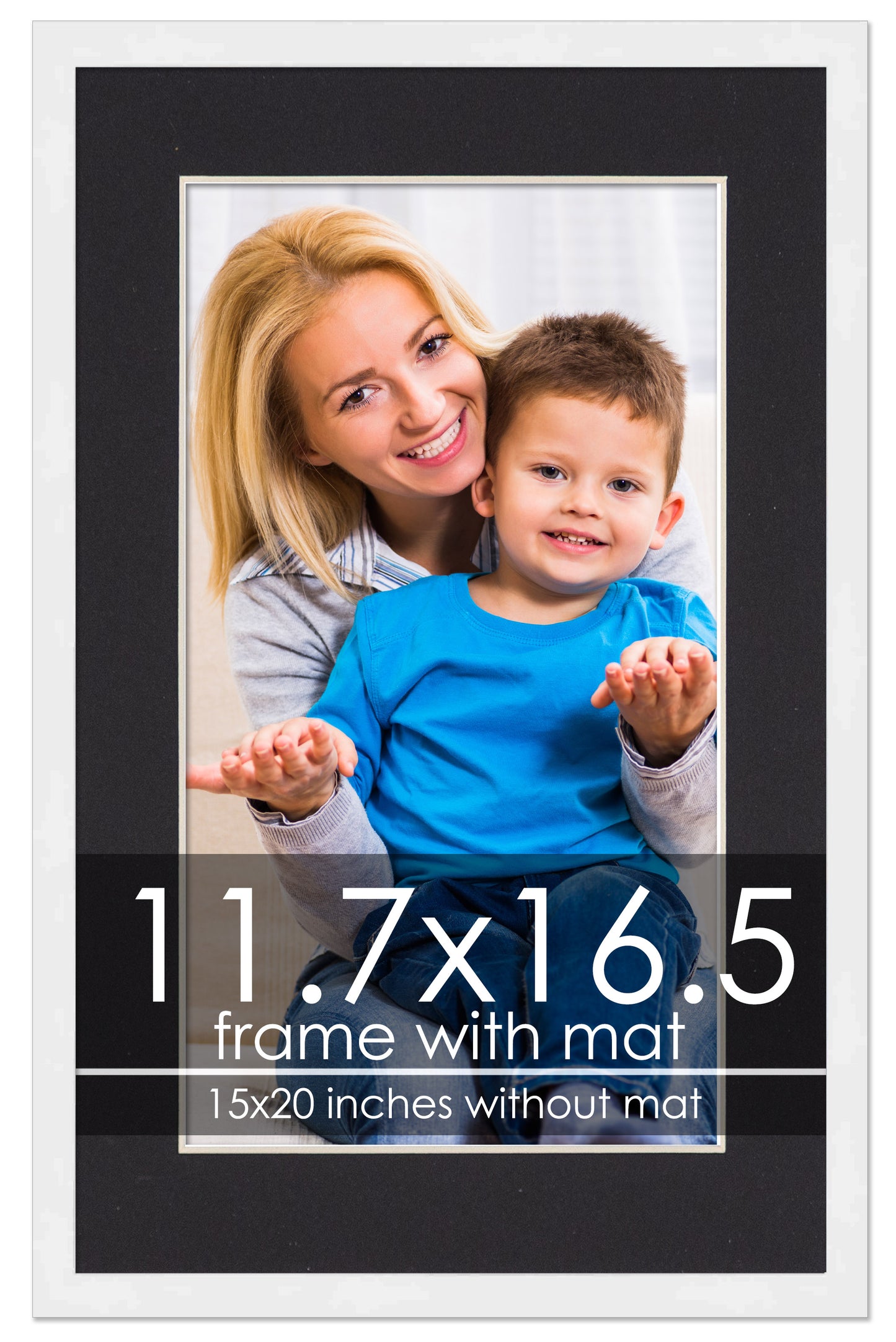 White Frame with Black Mat
