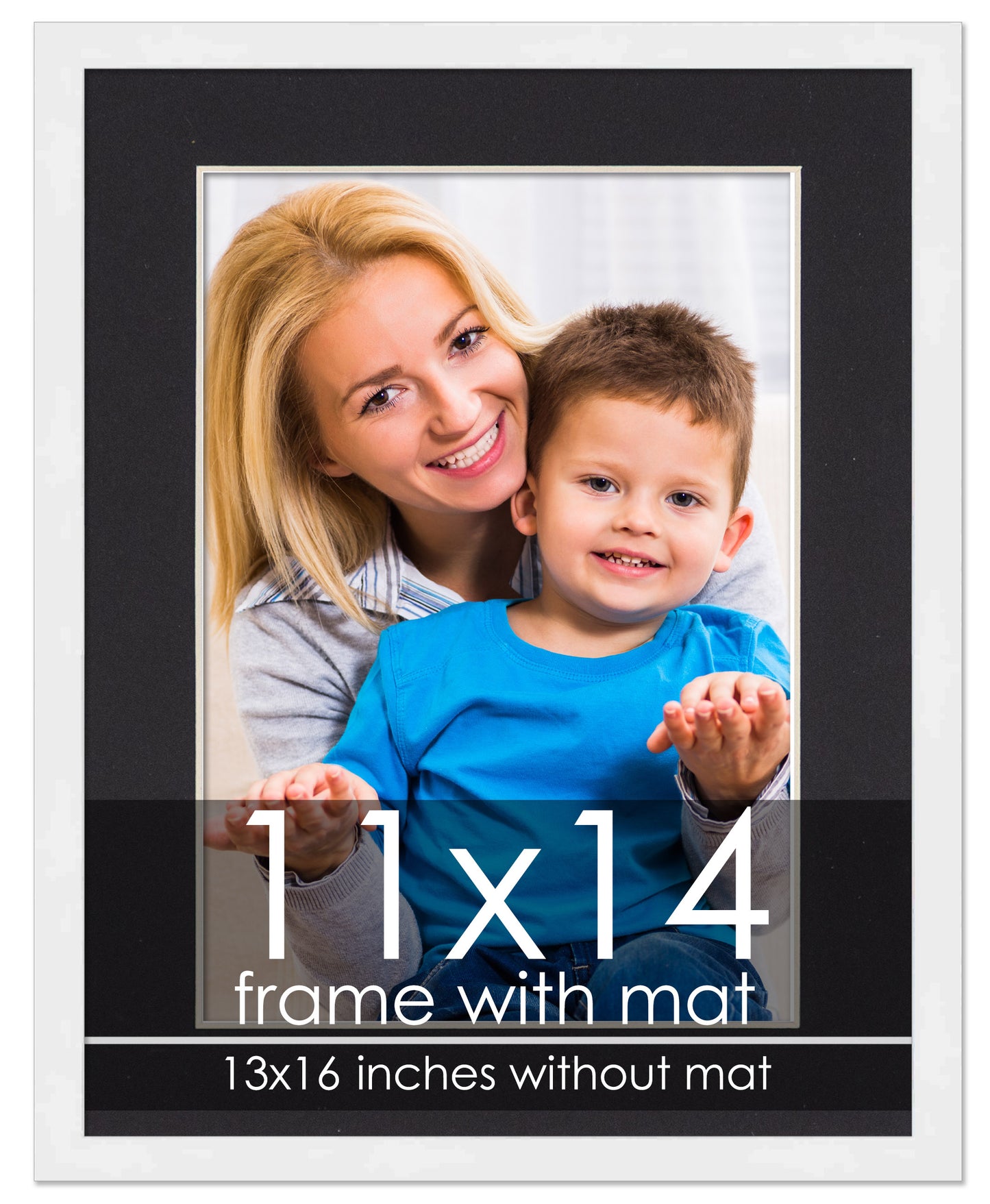 White Frame with Black Mat