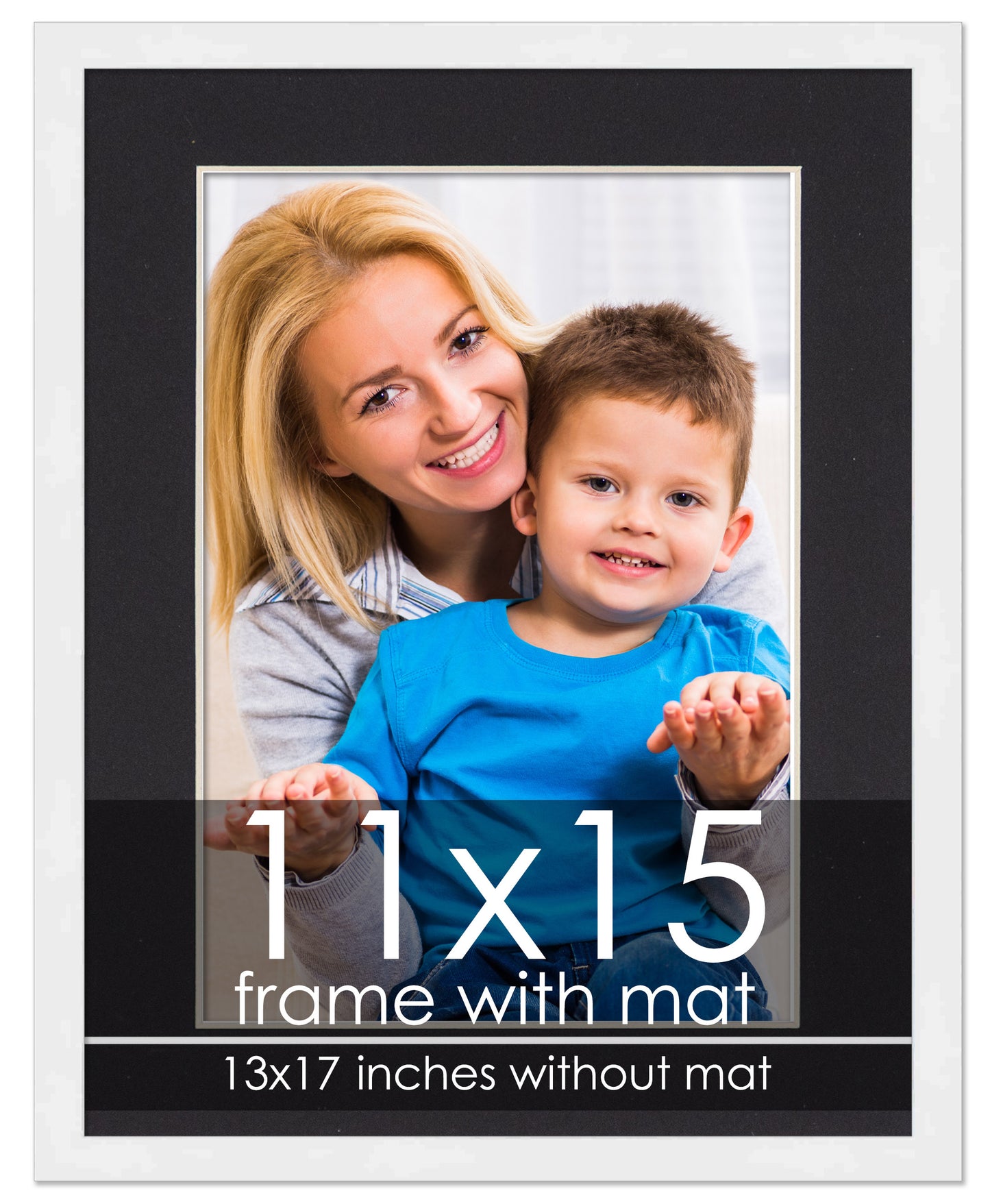 White Frame with Black Mat