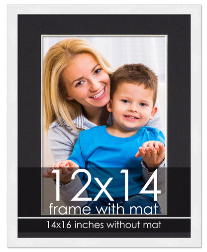 White Frame with Black Mat