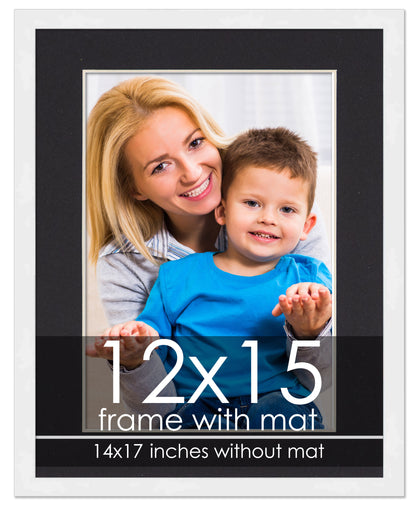 White Frame with Black Mat