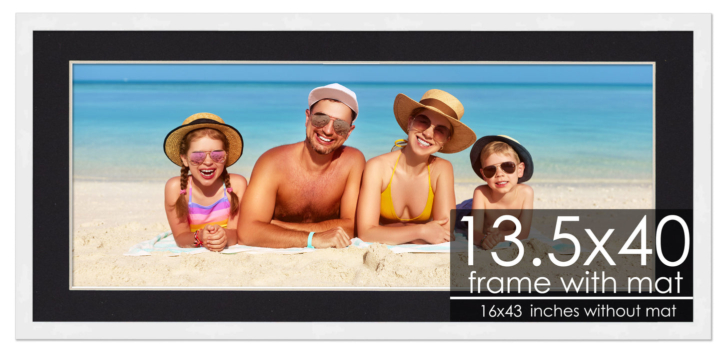White Frame with Black Mat