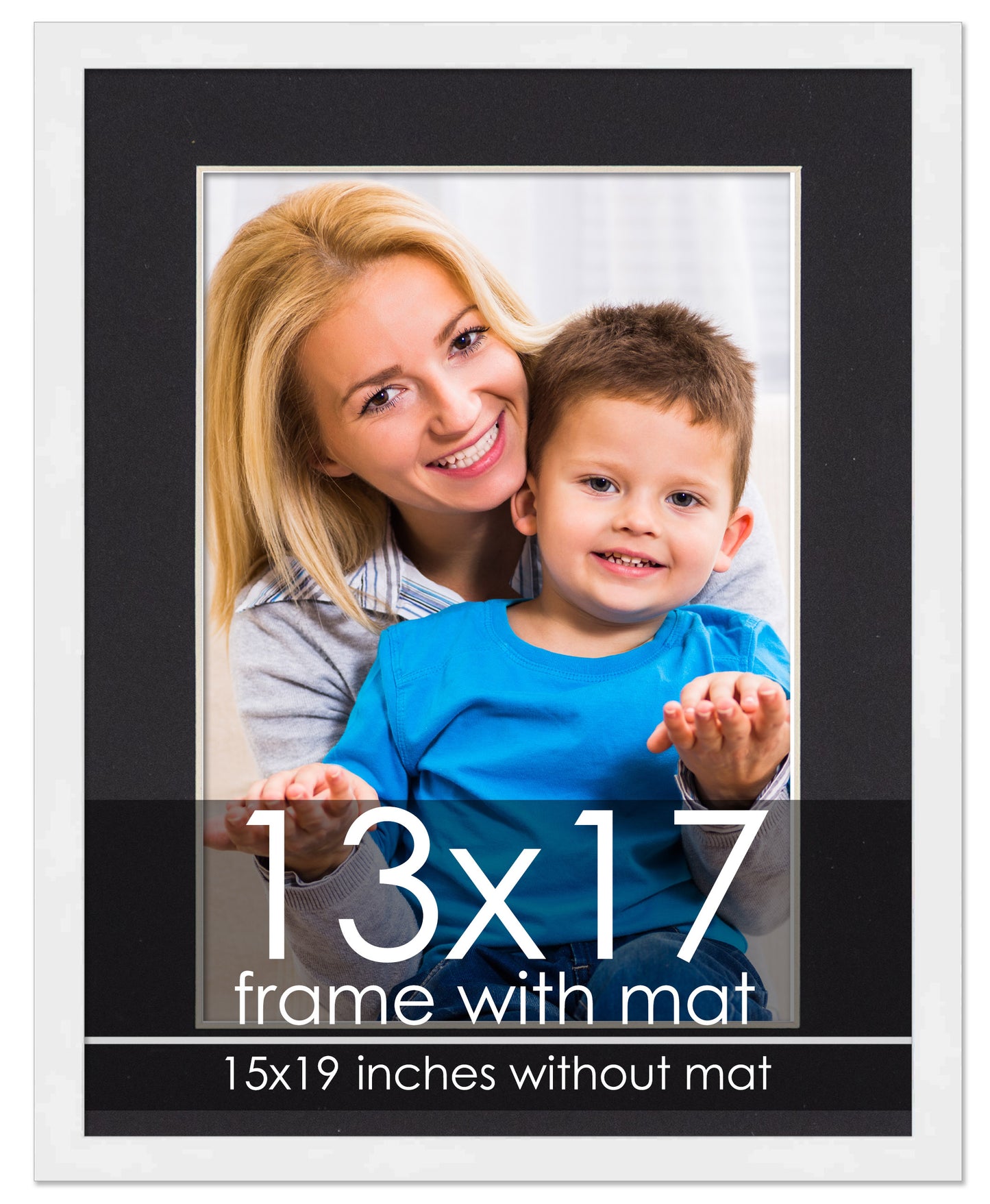 White Frame with Black Mat