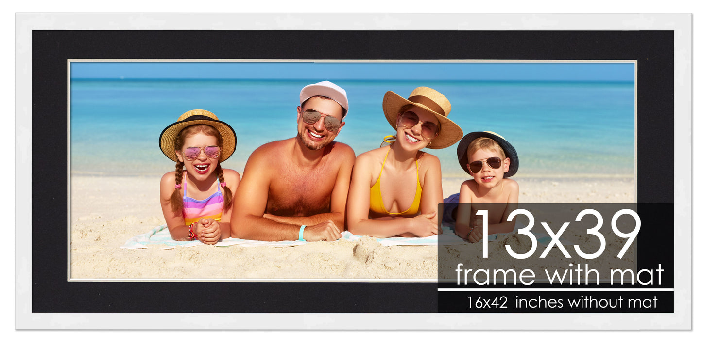 White Frame with Black Mat