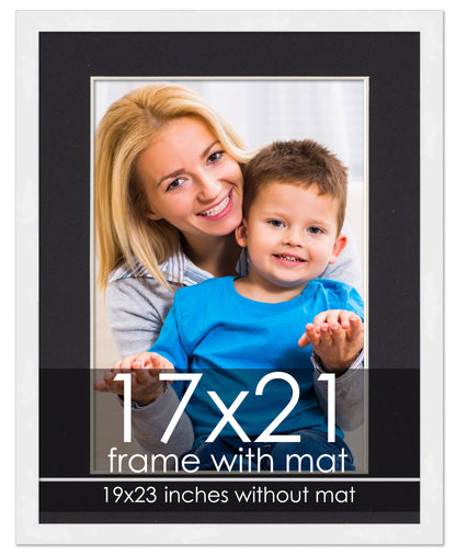 White Frame with Black Mat