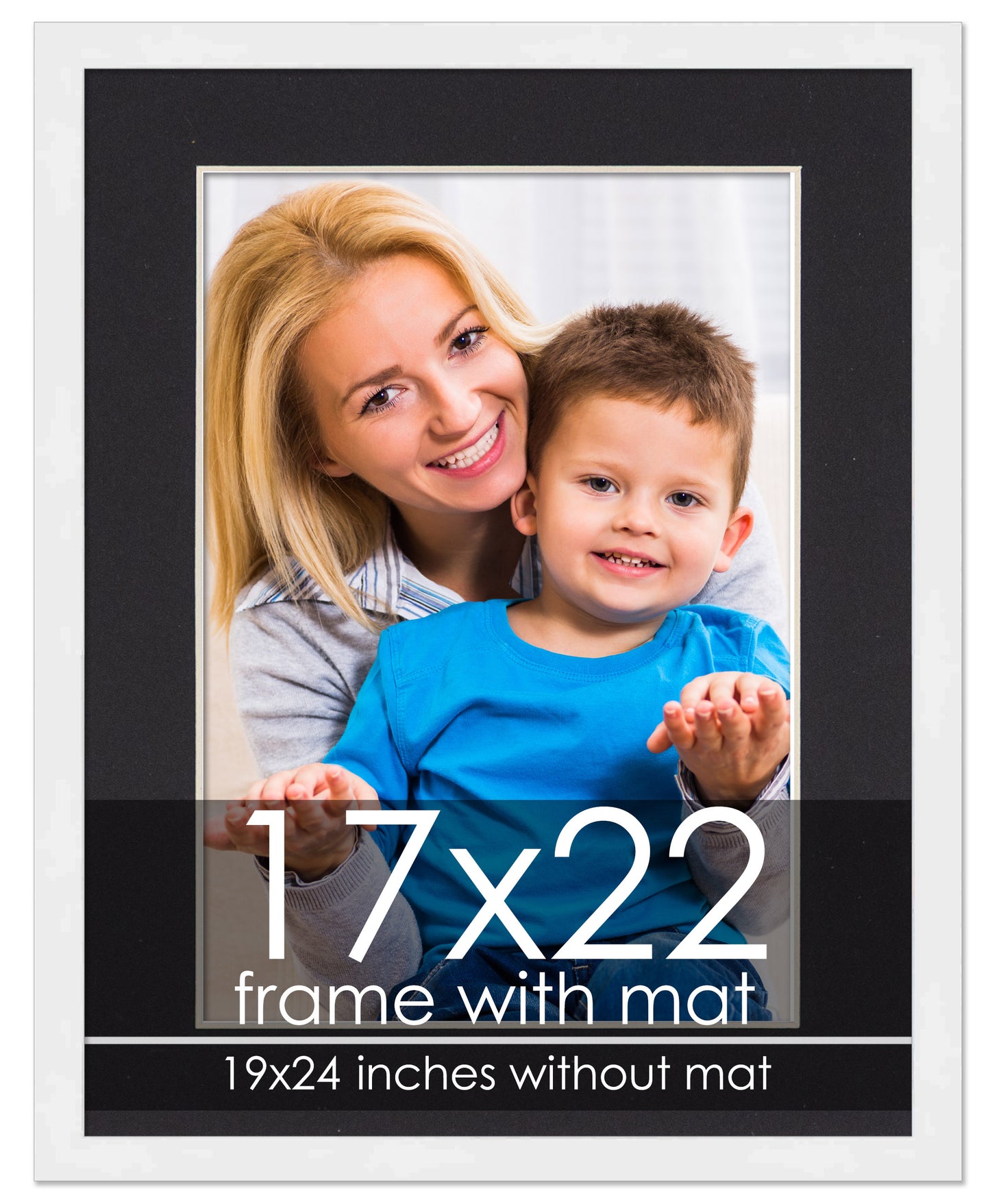 White Frame with Black Mat