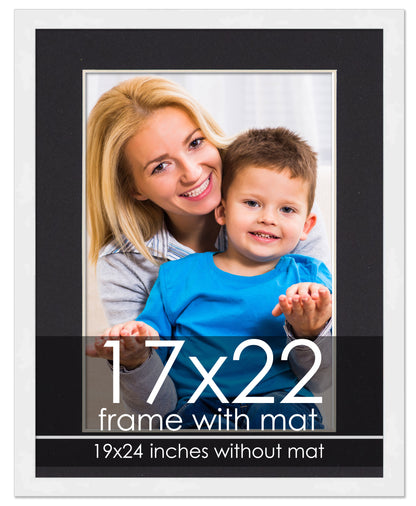 White Frame with Black Mat