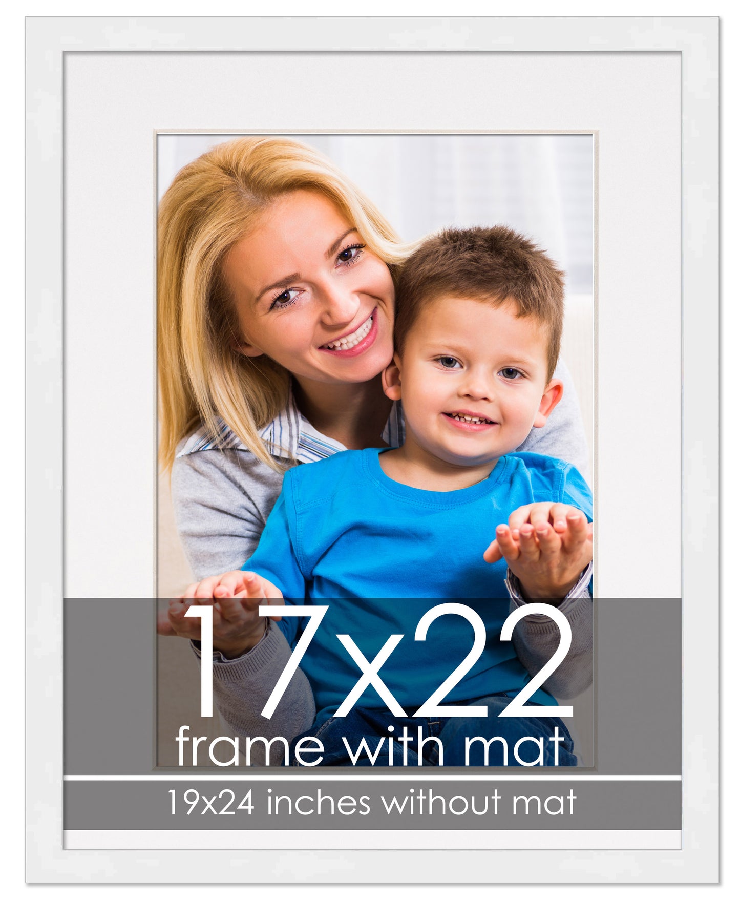 White Frame with White Mat