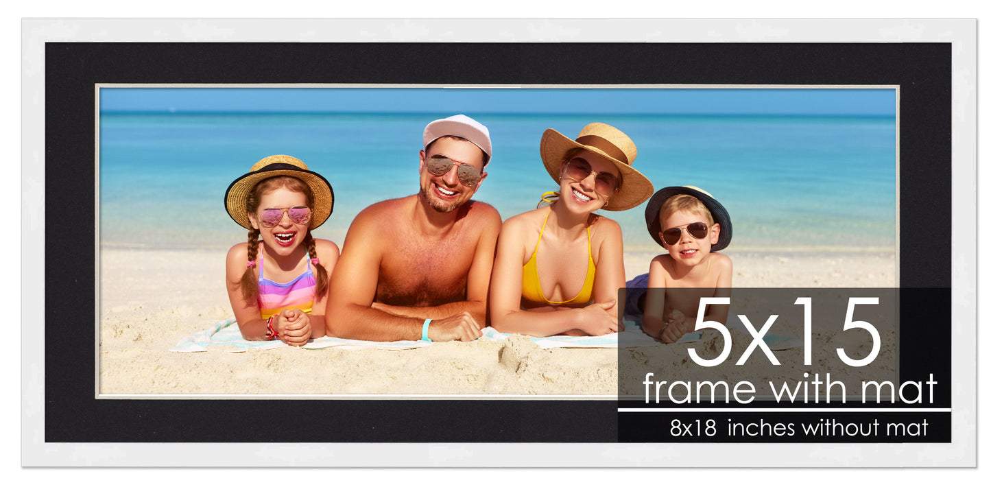 White Frame with Black Mat
