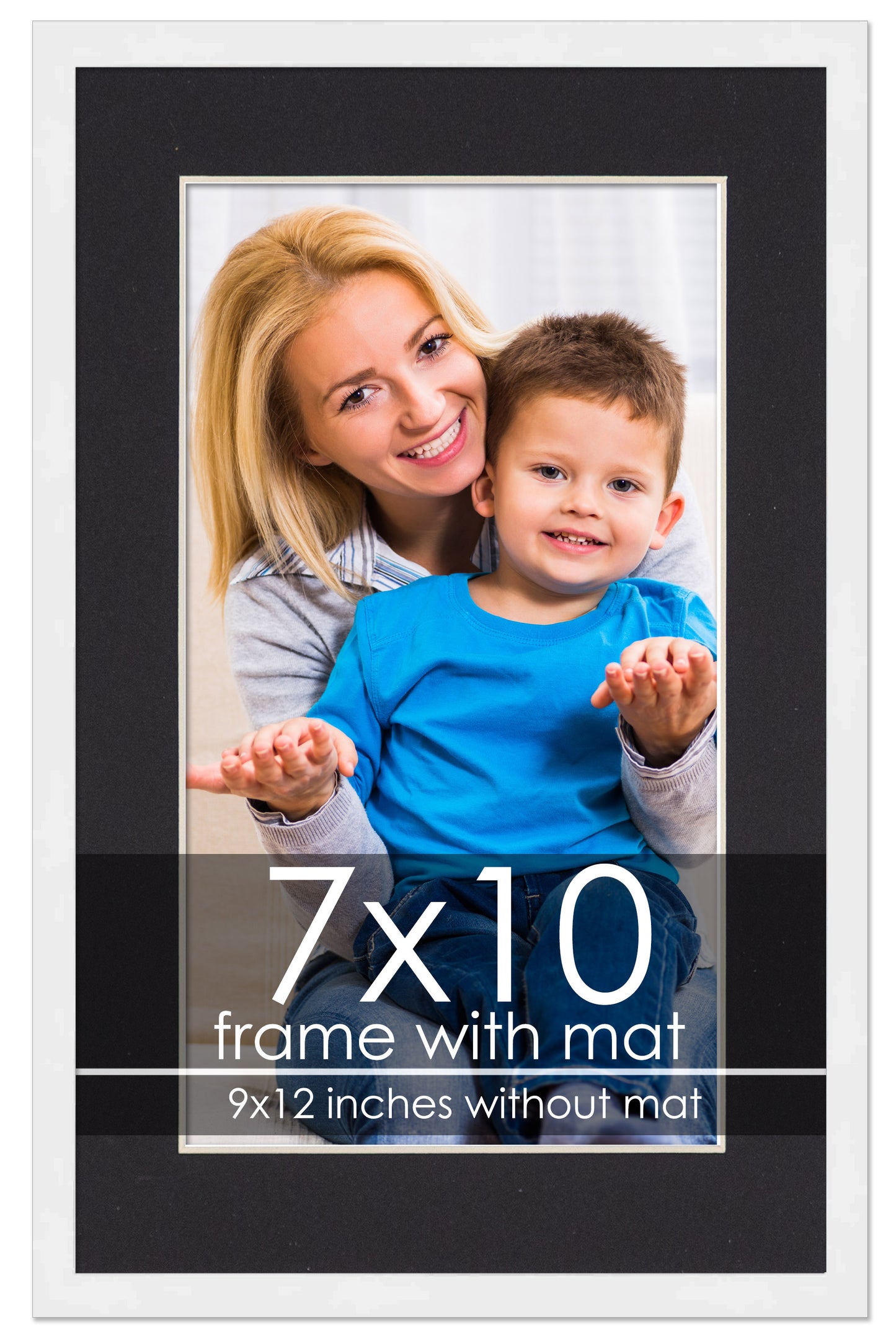 White Frame with Black Mat
