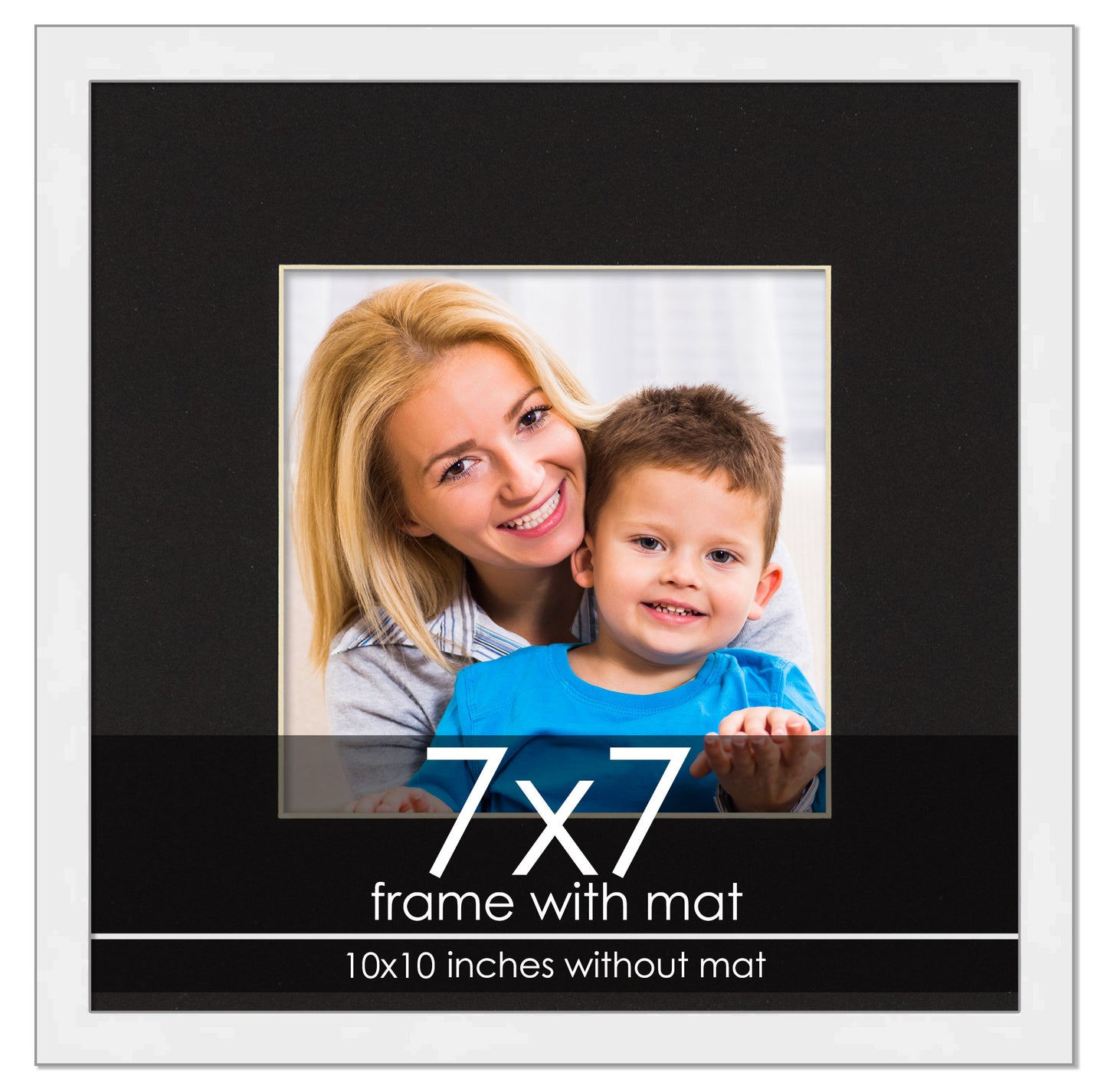White Frame with Black Mat