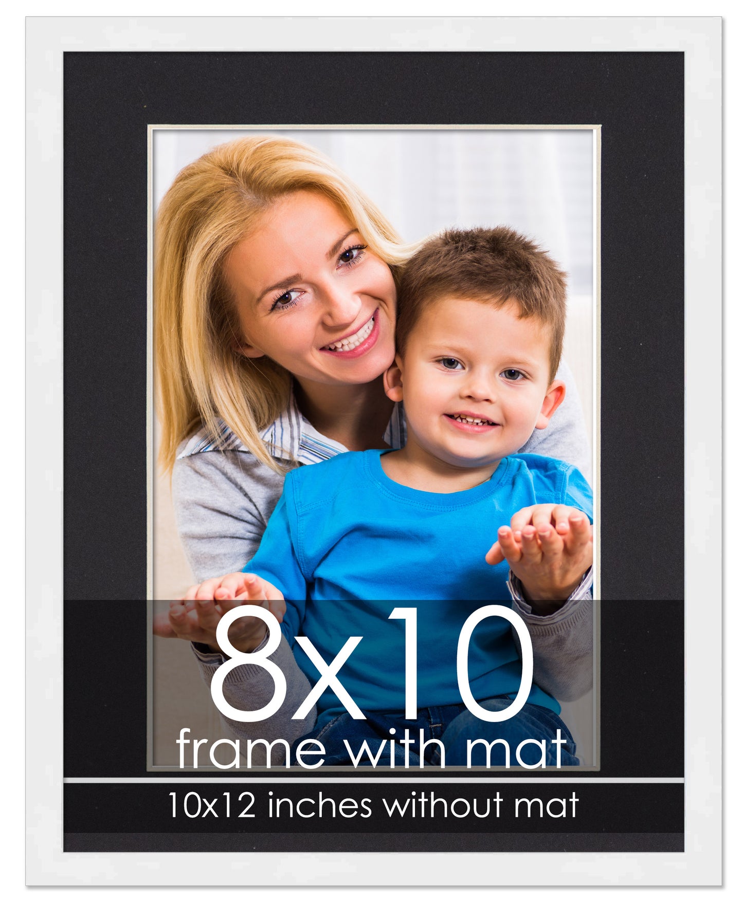 White Frame with Black Mat