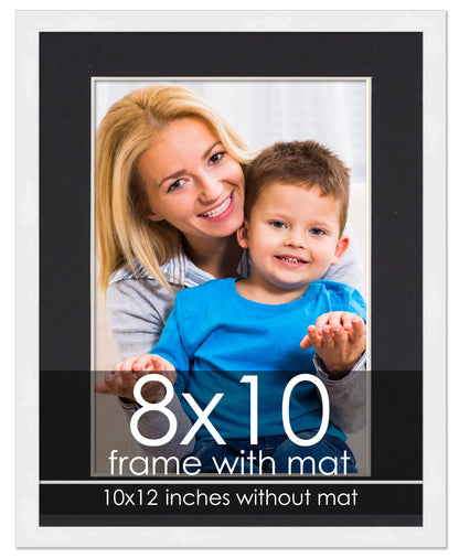 White Frame with Black Mat