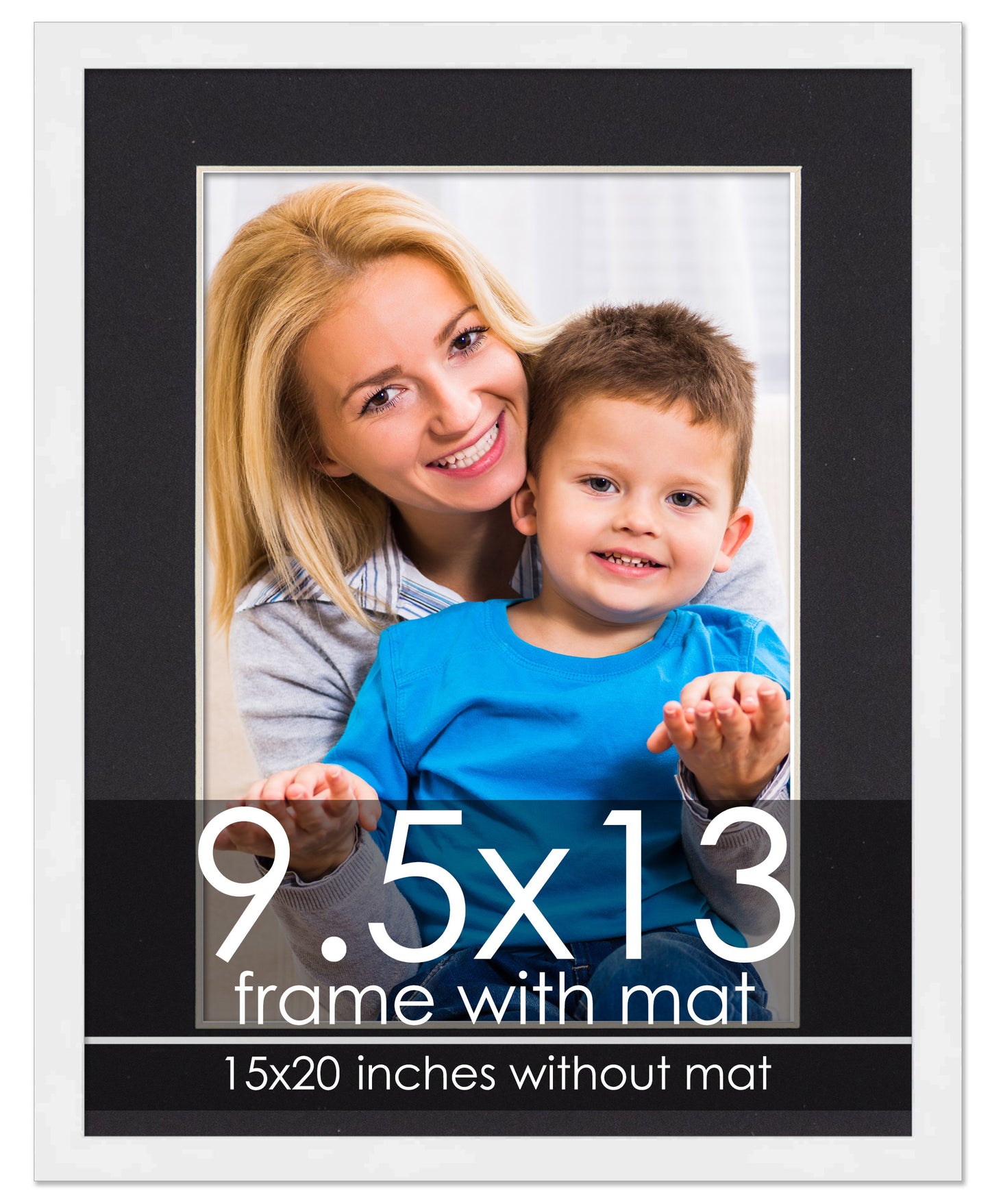 White Frame with Black Mat