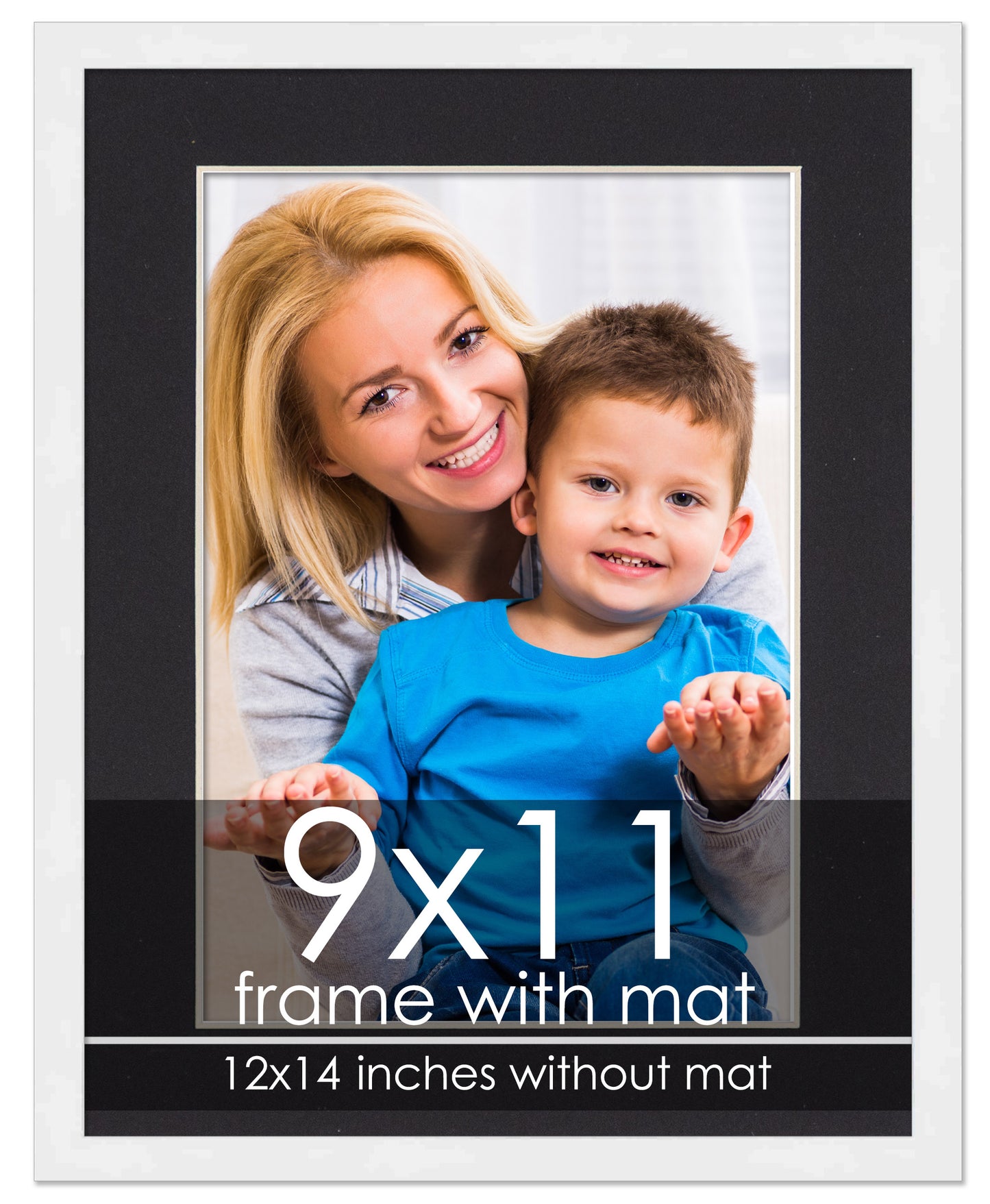 White Frame with Black Mat