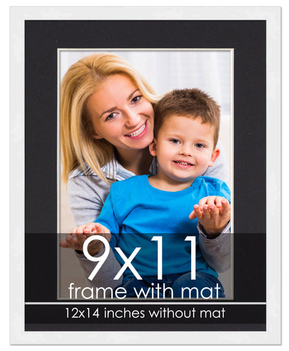 White Frame with Black Mat