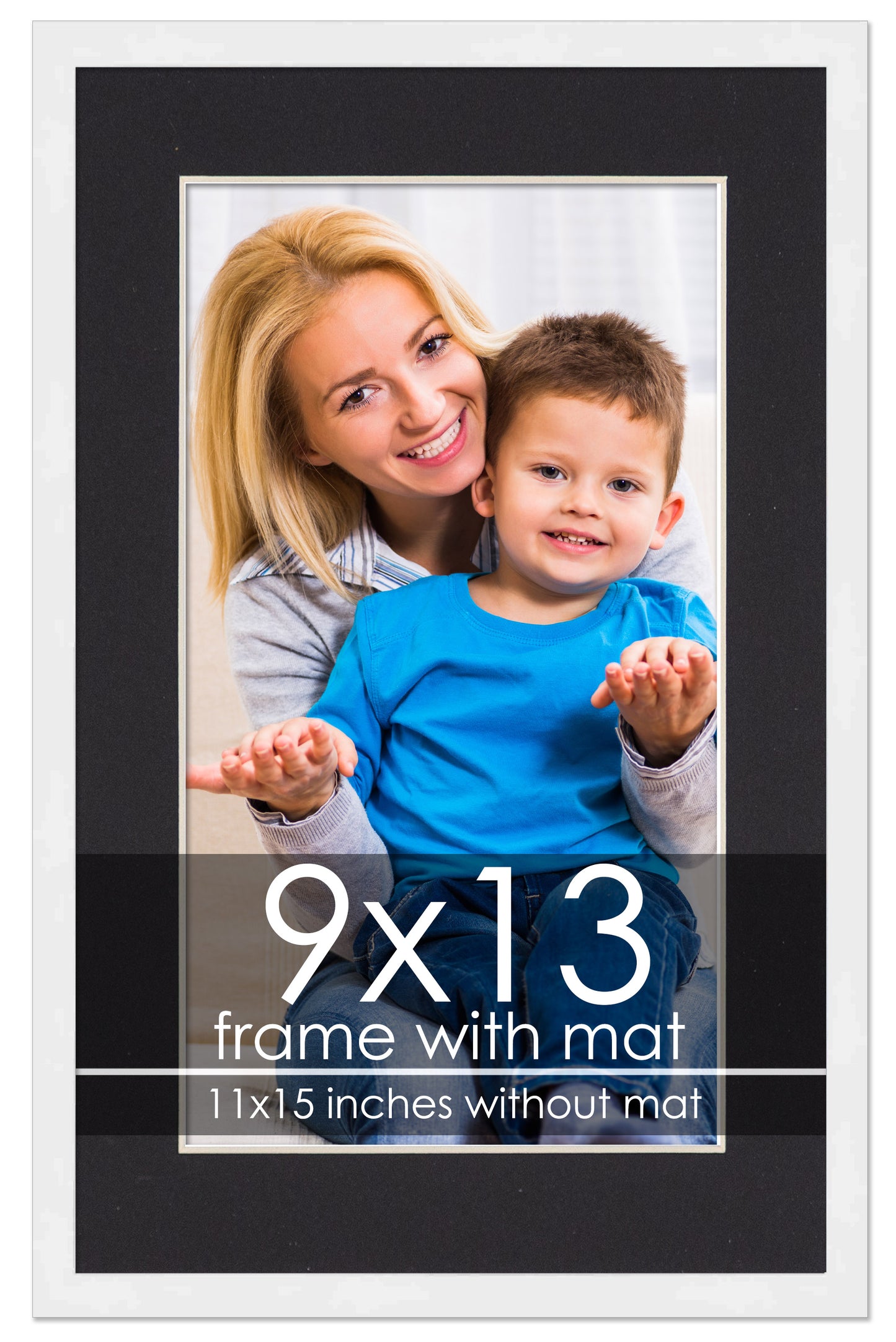 White Frame with Black Mat