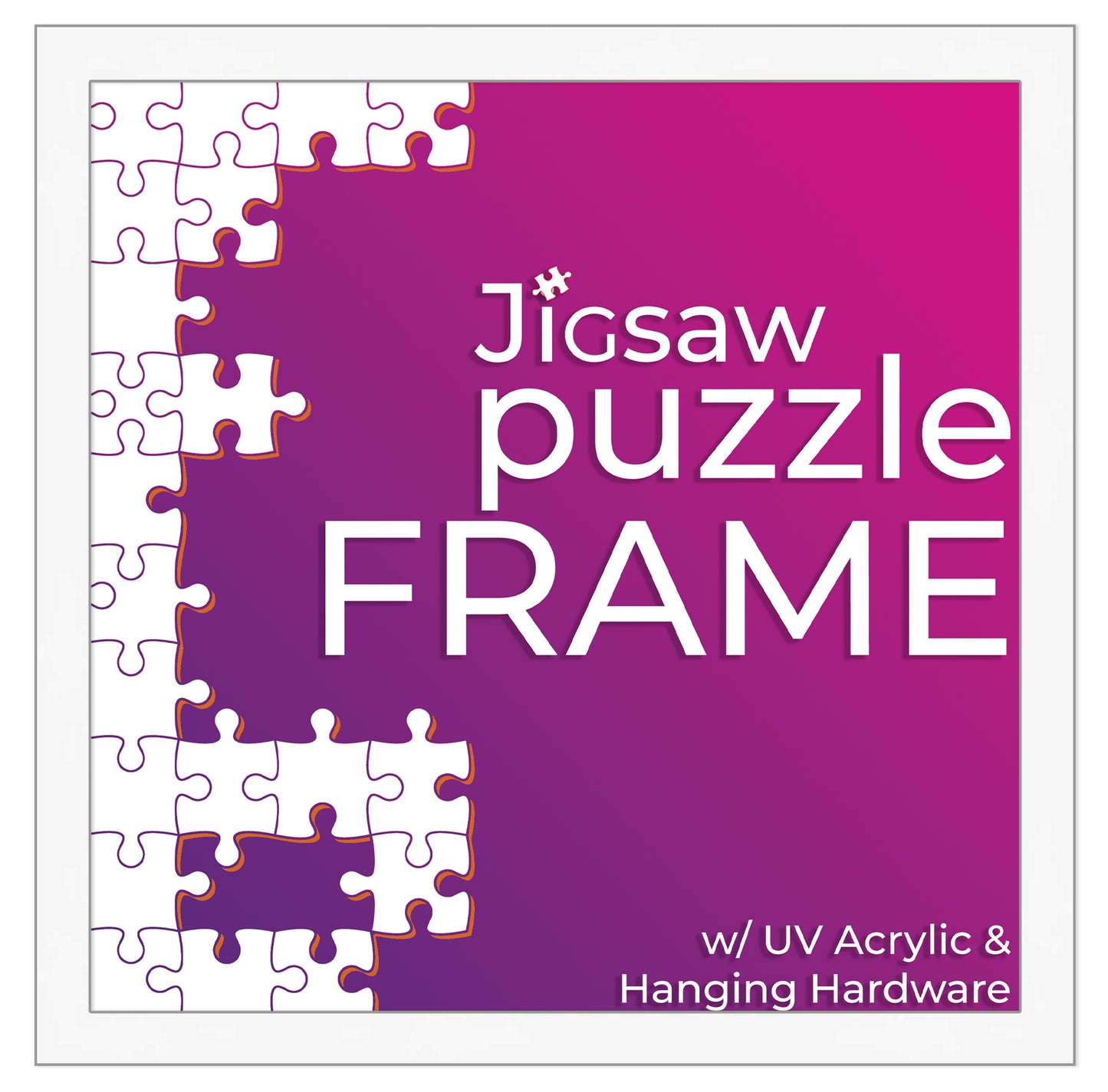 White Frame for Jigsaw Puzzles