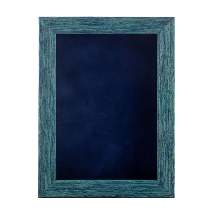 Distressed Blue Shadow Box Frame With Navy Blue Acid-Free Suede Backing