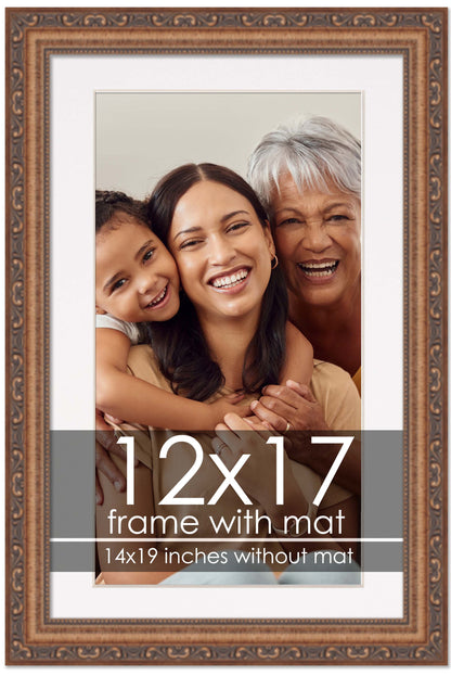 Antique Gold Frame with White Mat