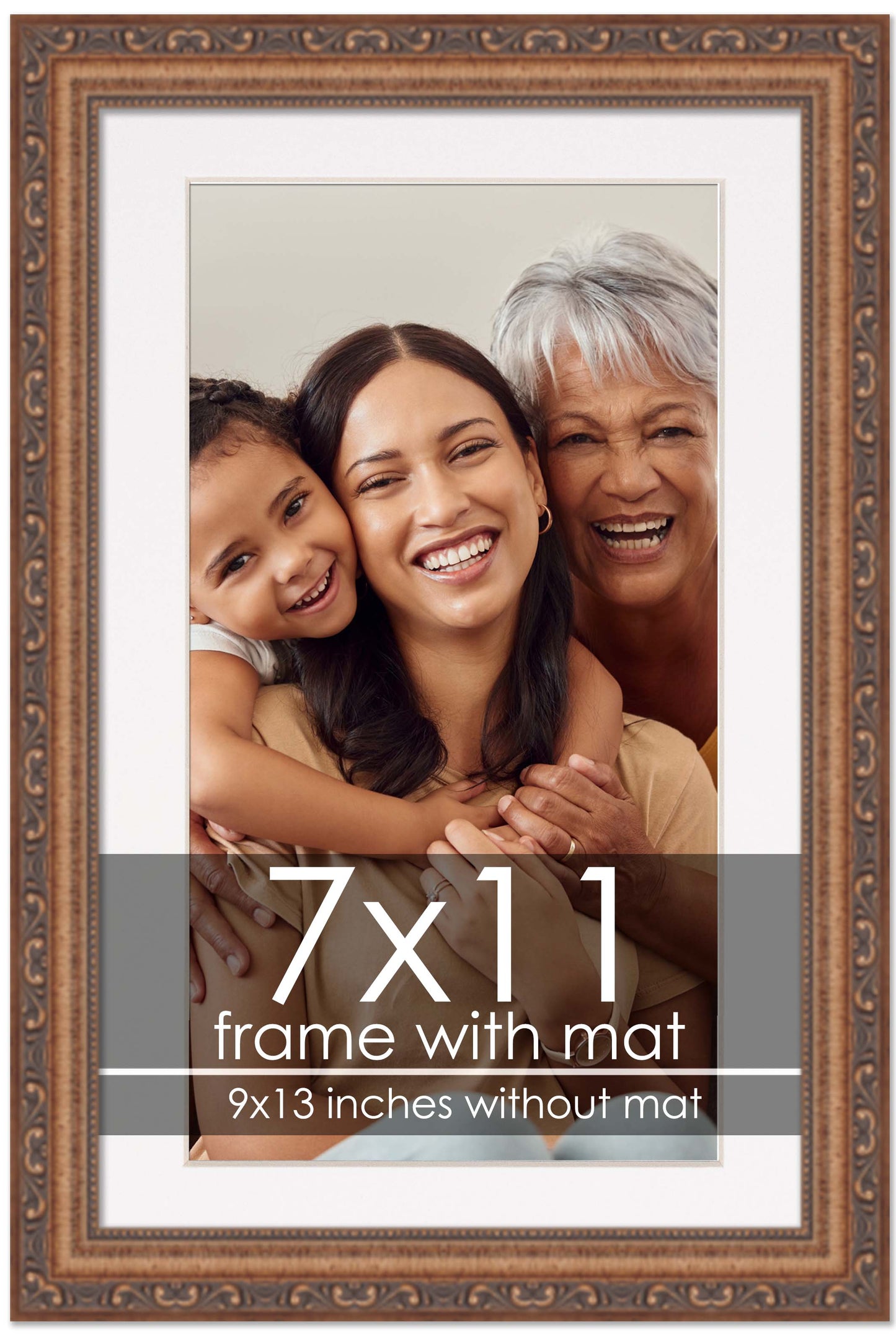 Antique Gold Frame with White Mat