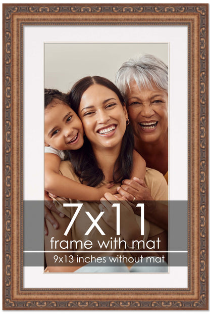 Antique Gold Frame with White Mat