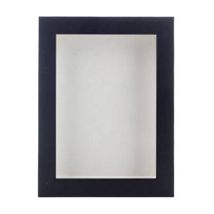 Black Shadow Box Frame With White Acid-Free Suede Backing