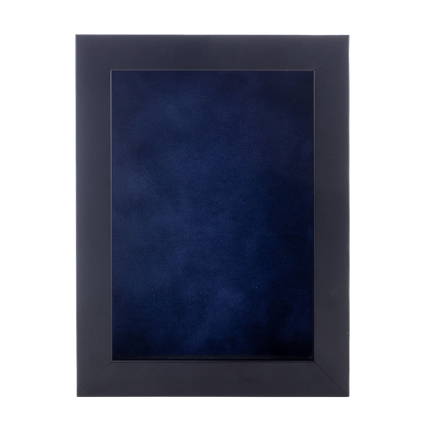 Black Shadow Box Frame With Navy Blue Acid-Free Suede Backing